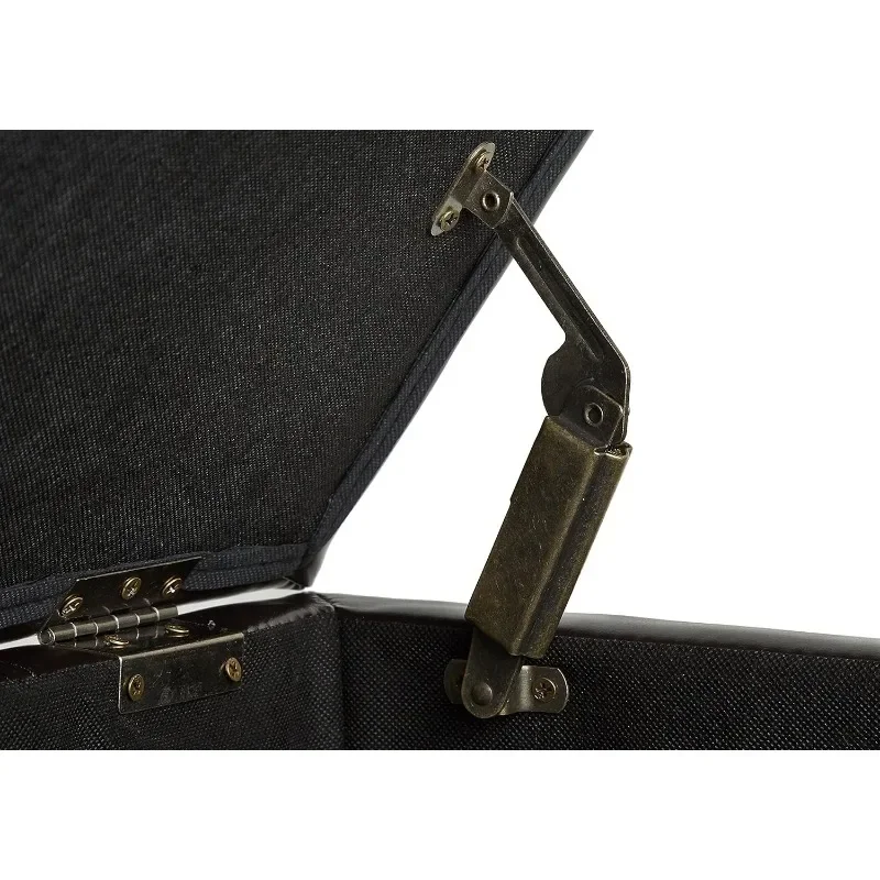 Fhw-armazenamento retangular Otomano, marrom e marrom cor