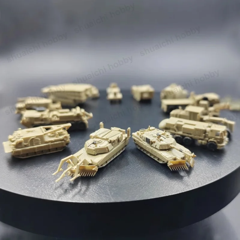 1Set Engineering Vehicle Series Model 1/350 Scale 15 Different Types Military Support Vehicles DIY Finish Product Length 10-20mm