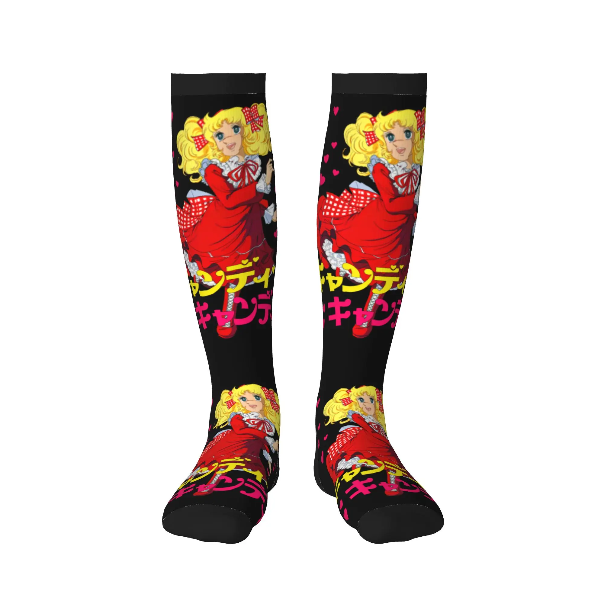 Kawaii Men's Candy Candy Anime Manga Girls Dress Socks Unisex Breathbale Warm 3D Printing  Sports Compression Socks