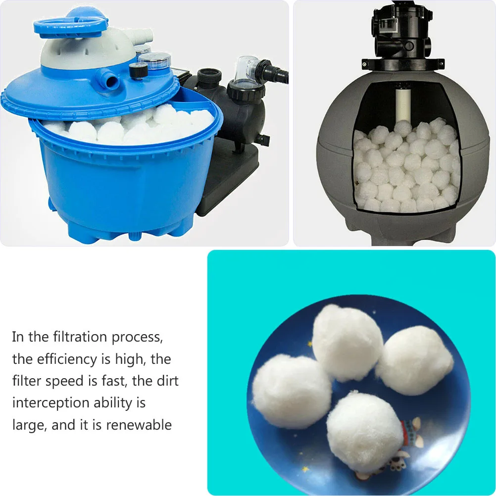 

500G Pool Filter Balls Fiber Filter Media for Efficient Filtration High Dirt Capacity Fast Cleaning Long Cycle Low Pressure Oil