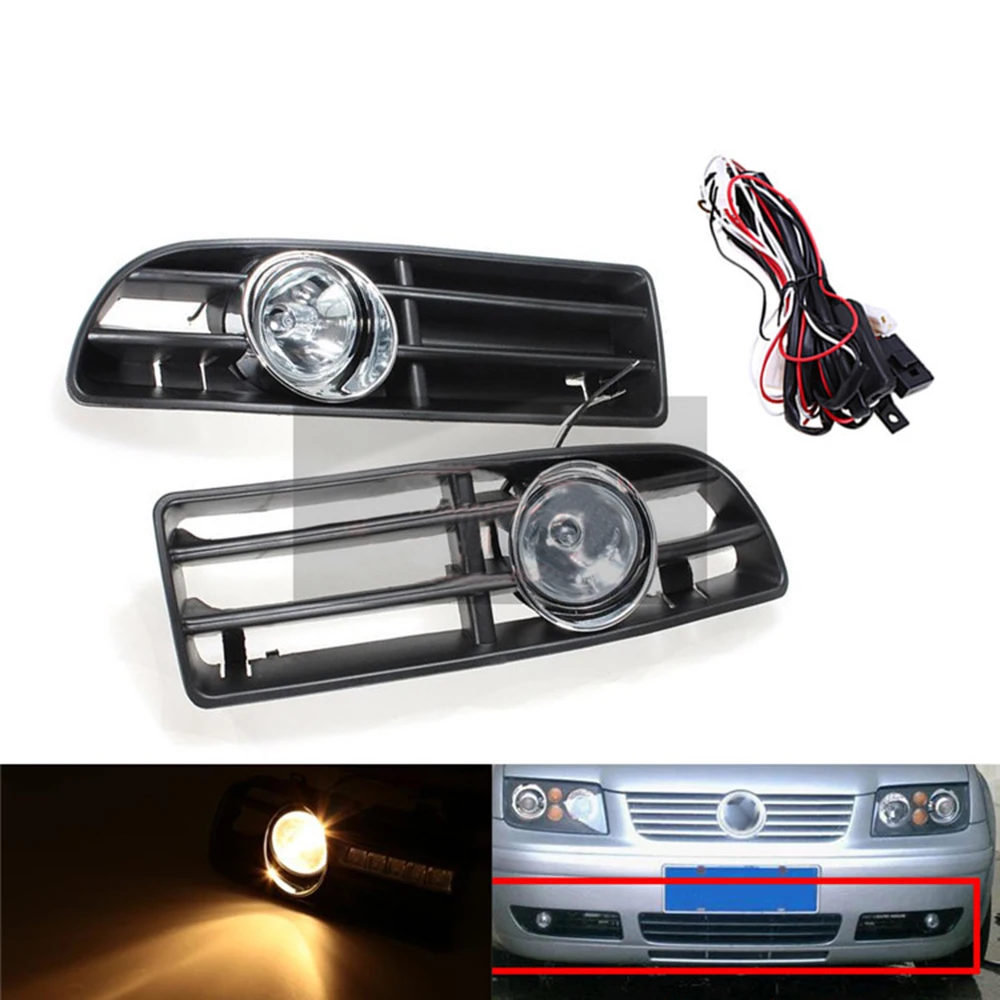 

Fog Light For VW Jetta Bora MK4 1999-2004 Front Car Fog LED Light Lamp Lower Bumper Grille Daytime Driving Light