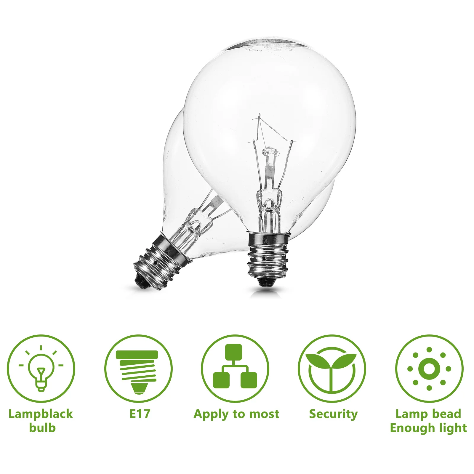 5Pcs E12 Fragrance Wax Diffuser Bulbs 25W Dimmable Clear Globe Bulb for Wax Warmer Oven Lamp Night String Light