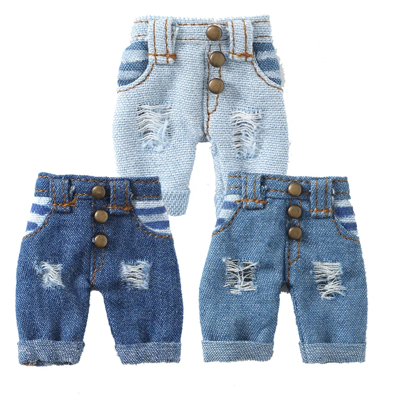 

OB11 Doll Clothes Beggar Pants Trendy Ripped Jeans 1/12 BJD Doll Clothes Accessories
