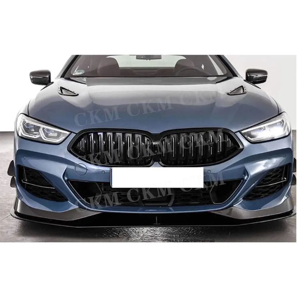 CKMUUER ألياف الكربون الجبهة حافة مصد السيارة الذقن الجانب الخائن المئزر لسيارات BMW 8 Series G14 G15 G16 M Sport 2019-2022 FRP اكسسوارات #4
