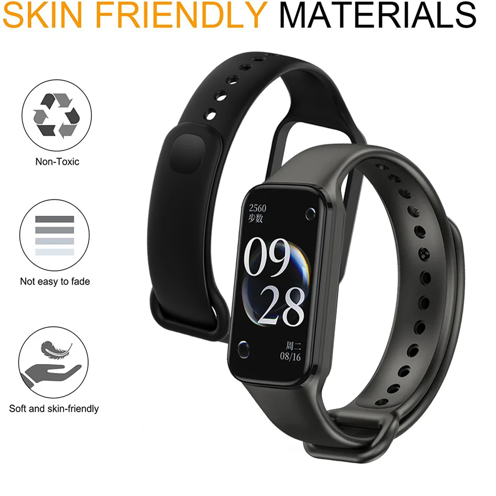 Replacement Watch Strap For Xiaomi Smart Band 8 Active Strap Silicone Strap For Redmi Smart Band 2 Strap Bracelet