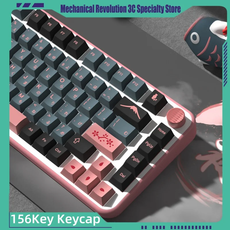 

2024New 156Key Ночная Сакура Keycap Pbt, качественный материал, оригинальная фабрика, хорошо поддерживаемая термосублимация, персонализированная