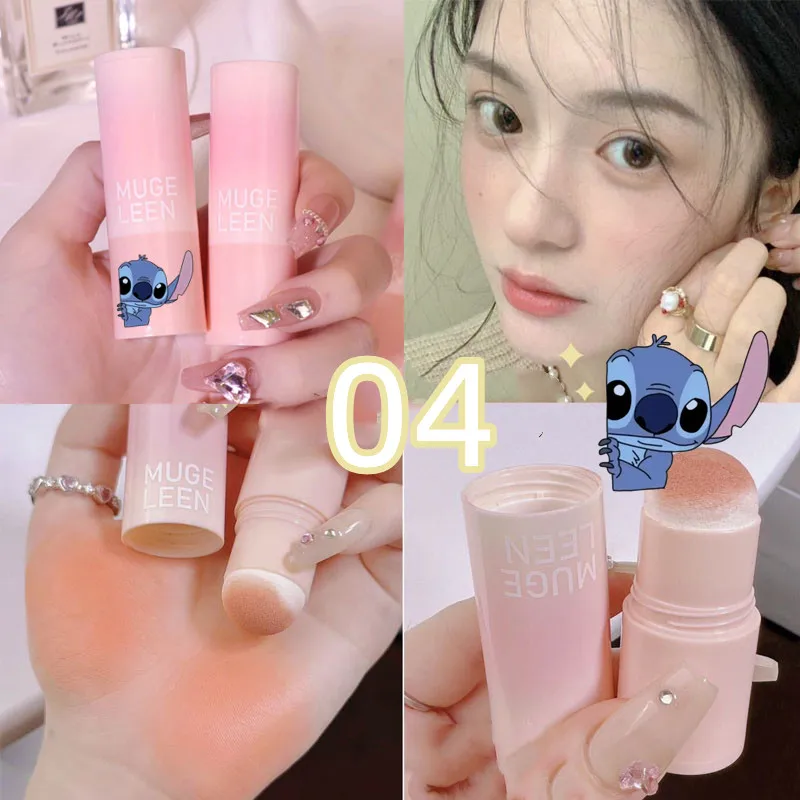 Bâton de fard à joues Stitch Kawaii pour étudiants, performance rose exquise, habillage de la vie, objets portables 03/présidence, cadeau de festival pour petite amie