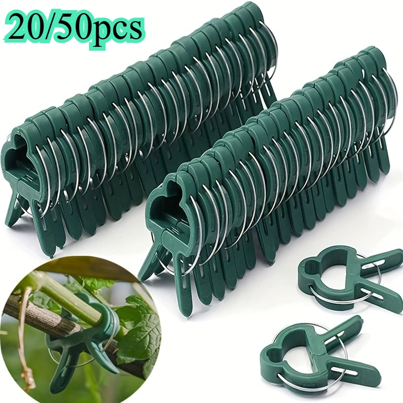 

20/50pcs Adjustable Plant Clips - Reusable Garden Support for Flowers, Vines, Vegetables & Tomatoes Essential Gardening Tools