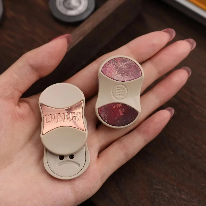 Chima EDC Angry Phase Peek Copper Mechanical Fingertip Push Card Decompression Desktop Toy