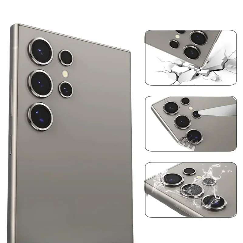 زجاج عدسة حلقة معدنية لهاتف Galaxy S25 Ultra S24 + S24 Plus FE واقي كاميرا لغطاء حماية العدسة الخلفية S25ultra #4