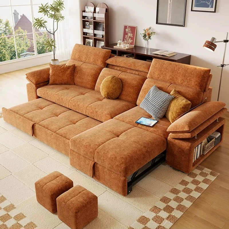 CX fabric anti-cat scratch sofa bed folding dual-purpose, small apartment living room multi-functional single and double
