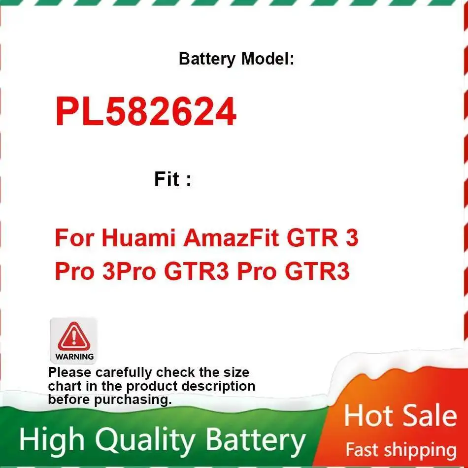 Smartwatch Battery 450Mah Stable High-Efficiency For Huami Amazfit Gtr 3 Pro 3Pro GTR3 PL582624