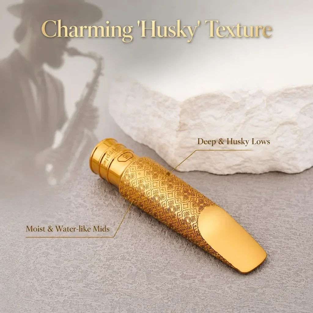 Tenor Saxophone Mouthpiece Metal 24K Gold Plated JOYLITE Aria Ripple Professional Jazz Sax Mouthpiece Tip Opening 5 6 7 8 Set