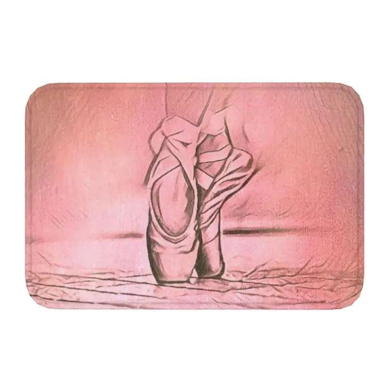 Ballet Shoes Pink Front Floor Door Entrance Mats Indoor Ballerina Dancer Bath Kitchen Doormat Garage Carpet Rug