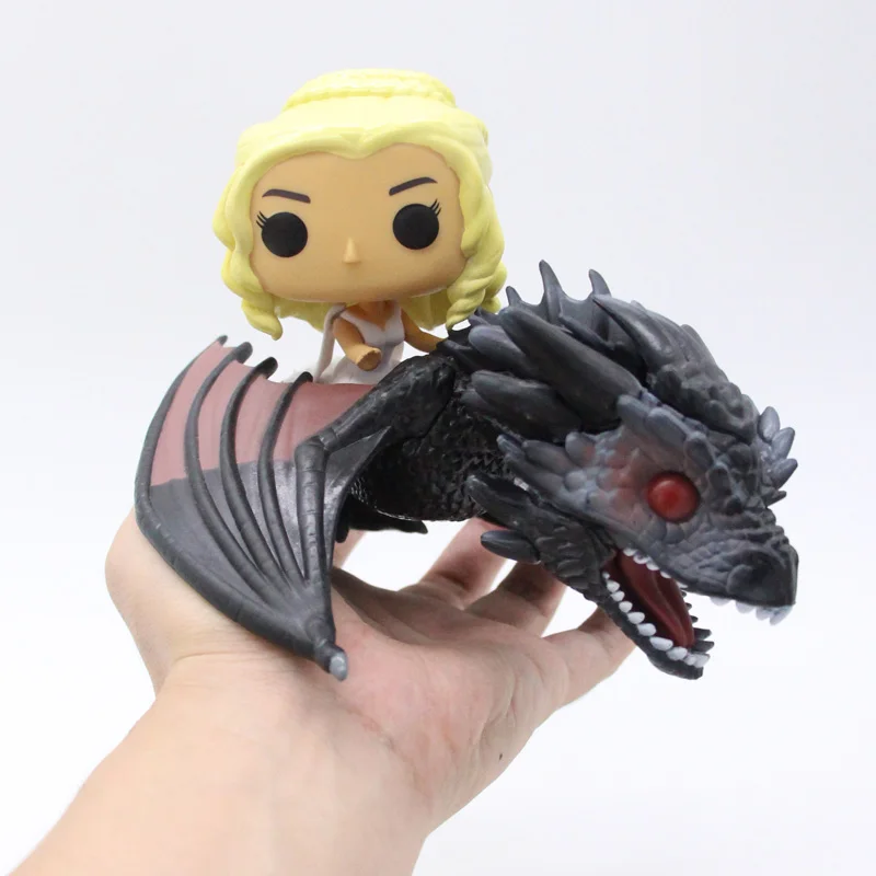 Big Size Daenerys Targaryen Riding DRAGON 23cm PVC Action Figure Model Toys