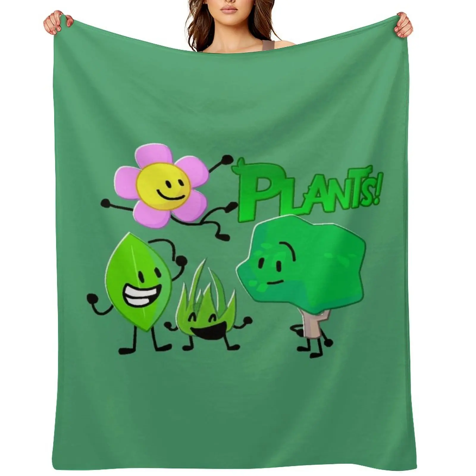 

BFDI Plant Characters Throw Blanket Moving Thin Decorative Beds Blankets For Sofas Blankets