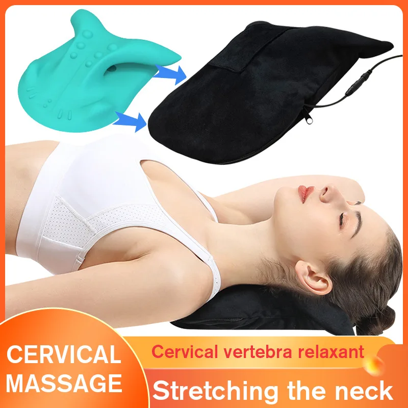 Cervical massage pillow Multifunctional pillow Cervical spine stretcher neck and shoulder massager vertebra relaxant массажная подушка с подогревом xiaomi 8h hot compression massage sleeping pillow zd2 pro