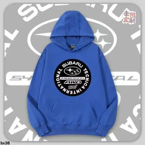 Толстовка Subaru с капюшоном для мужчин и женщин, новинка осени и зимы 2025 года, с плюшевой свободной и универсальной трендой повседневной одежды
