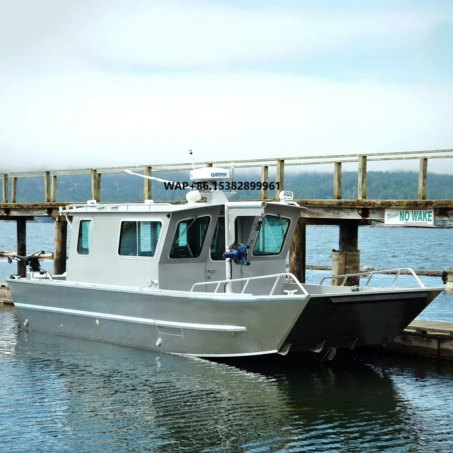 Kinocean Full Welded Aluminum 29ft 18 Person Landing Craft Boats Fishing Working Barge Ship With Cabin for Sale