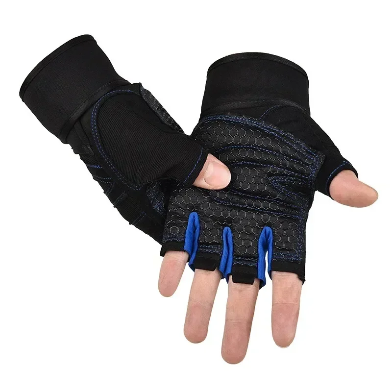 남녀공용 미끄럼 방지 내마모성 반손가락 장갑, 야외 스포츠 사이클링 장갑, 체육관 역도 피트니스 훈련 장갑, 신제품