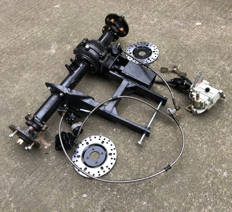 Two-wheel modified three-wheel four-hole motorcycle, beach car, go-kart shaft transmission, rear axle differential rear axle imp