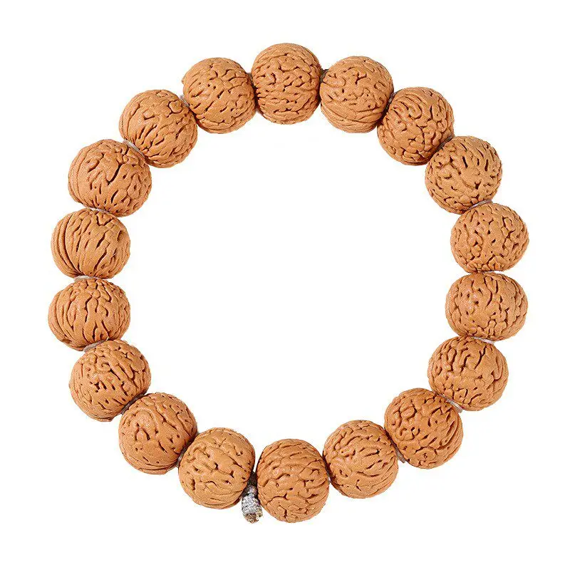 Single Circle Walnut Bracelet: Dragon Pattern Wrist Play Hand Piece, Men's New Chinese Prayer Bead Gift