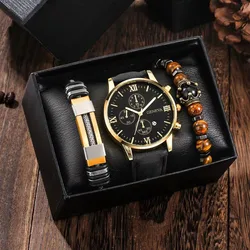 Set Fashion Mens Sports Watches Man Business Quartz Wristwatch Luxury Men Casual Clock Watch Relogio Masculino