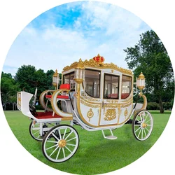 Romantyczny wózek ślubny na sprzedaż Royal Horse Carriage Wózki Niska cena Elektryczny wózek zwiedzającymi konami