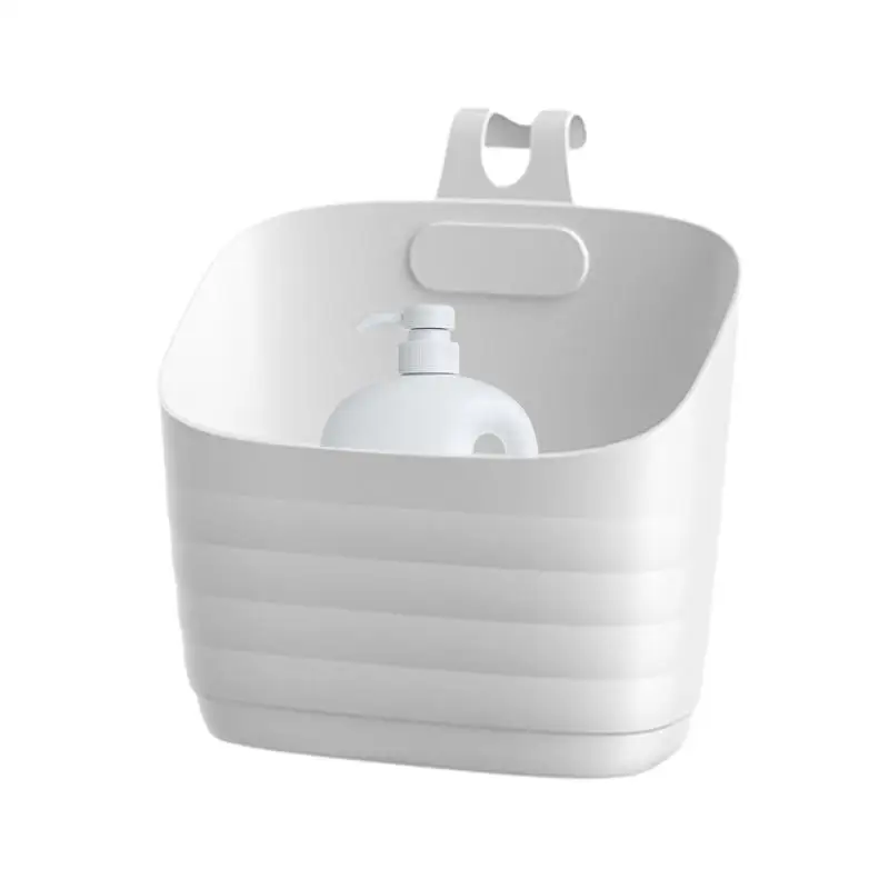 Suspending Wall Basket Hangable Drainage Storage Basket Multifunctional Wall Organizing Container With Rotatable Hook Decorative