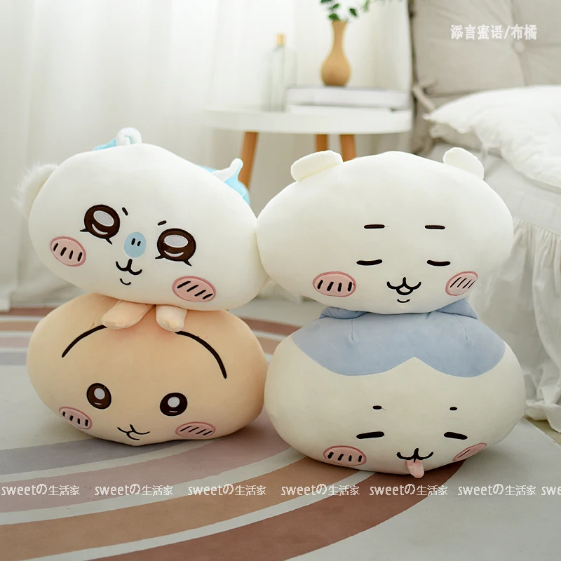 Chiikawa Plush Cushion Very Soft Hachiware Throw Pillow Usagi Stuffed Pillow Momoga Cuddly Plushies Sofa Bed Home Decor Gift