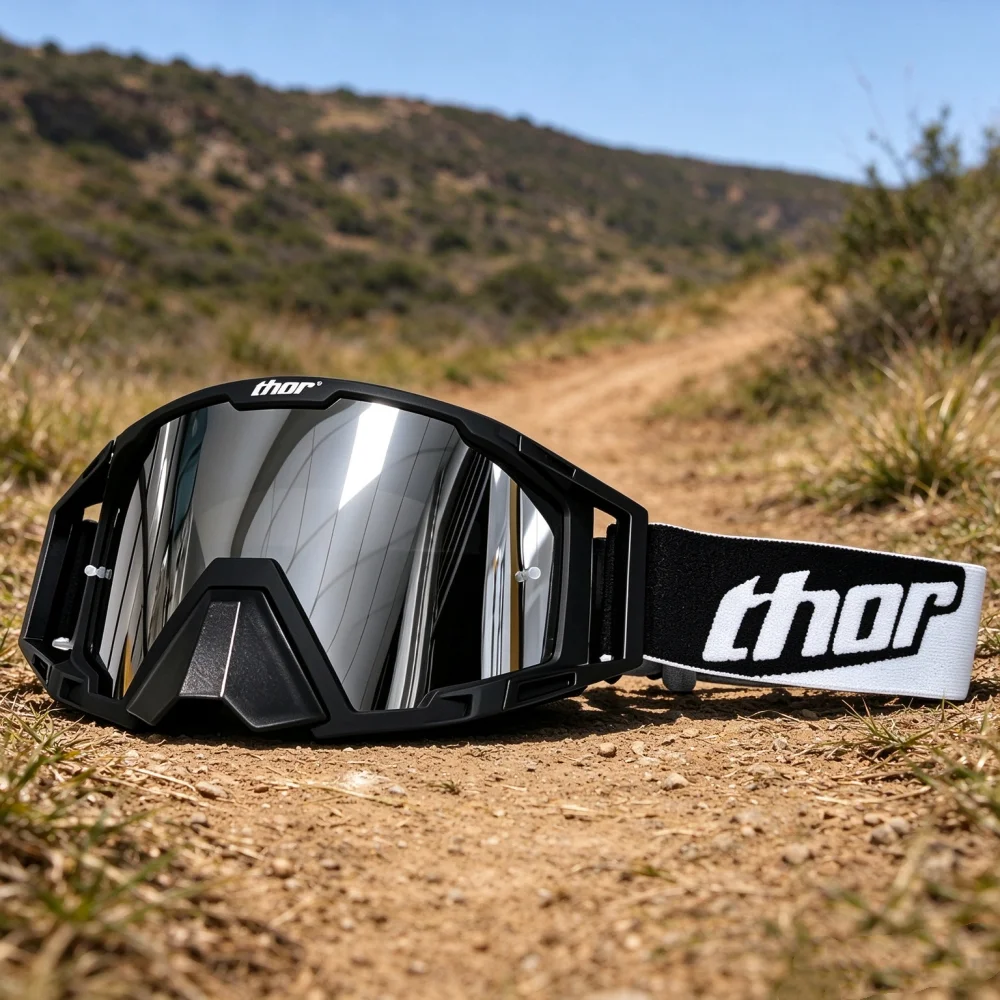 Off‑Road Dirtbike Trail‑Adventure Eyewear Goggles, Wind‑Resistant Anti‑Scratch Motocross Enduro Motorcycle Helmet‑Fit Glasses