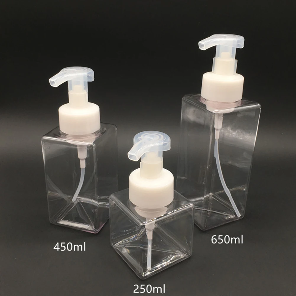 

3Pcs Foam Bottles Transparent Press Pump Refillable Bottles for Liquid Soap Storage Home Office Use Liquid Soap Bottle