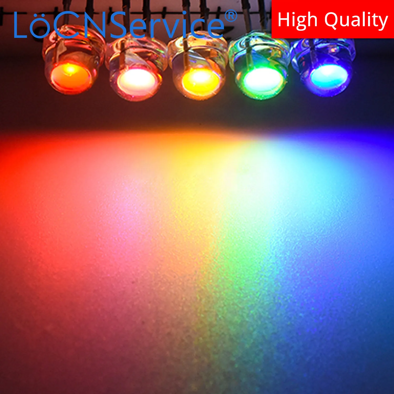 1000PCS 5mm F5 DIP LED Red Blue Green White Yellow Orange Straw Hat Lamp Light-emitting diodes (leds) bead light High quality