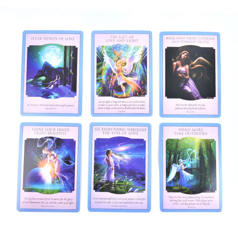 44 PCS Love Light Divine Guidance Oracle Cartas de Tarô Inglês