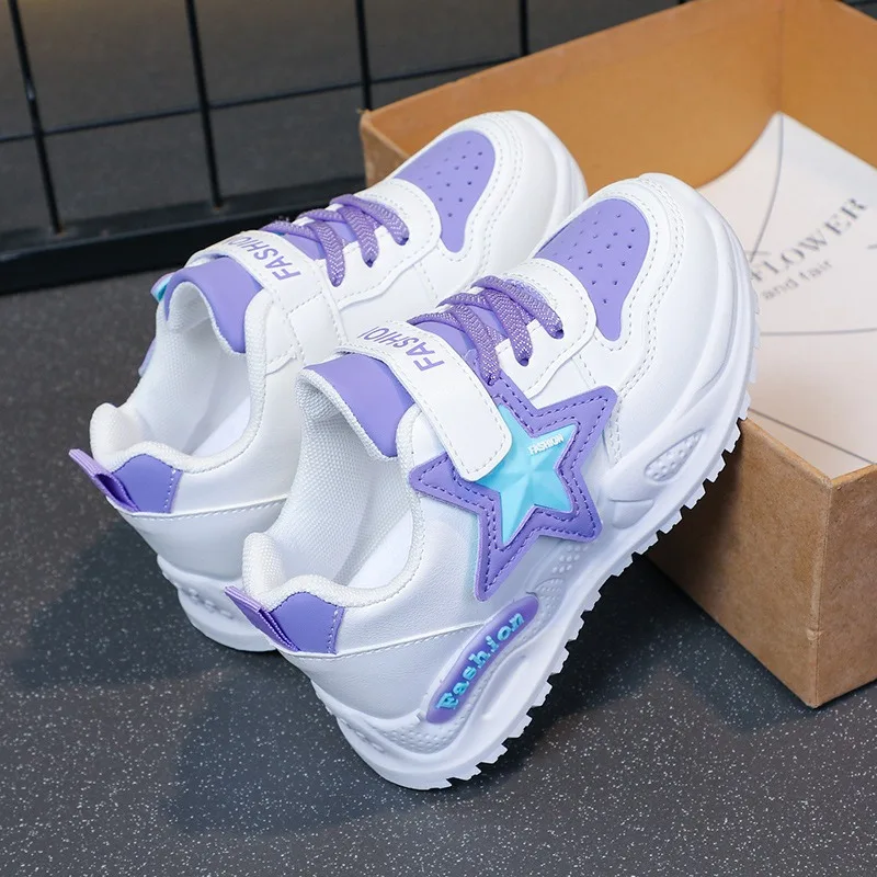 

Детские осенние кроссовки для девочек, школьная повседневная обувь, уличные дышащие кроссовки, легкие и мягкие теннисные розовые нескользящие детские туфли