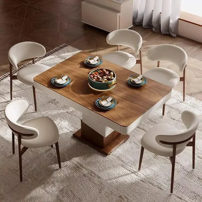 DSA lifting coffee table tea integrated combination living room home antique movable tea table dual-purpose lifting