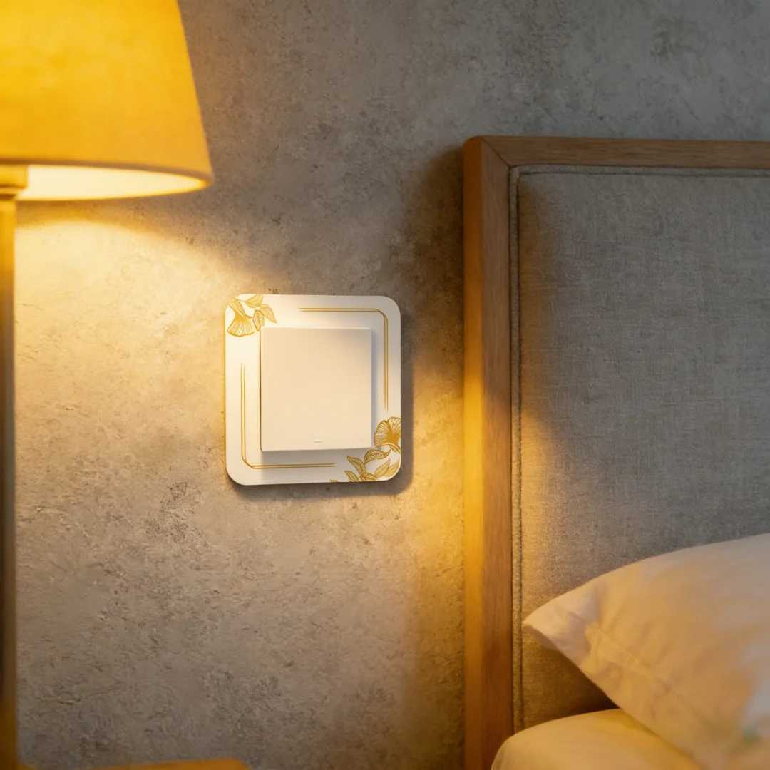 4PCS Anti-Dirty Switch Protective Cover Dustproof Buckle Type Outlet Wall Sticker Acrylic Non-Adhesive Socket Decoration Cover