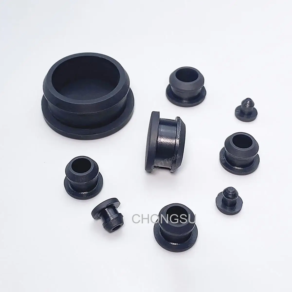 10pcs 2.5-12mm Black White Grey Clear Silicone Rubber Hole Caps T-type Plug Cover Snap-on Gasket Blanking End Cap Seal Stopper