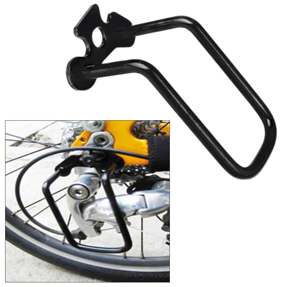 

2Pcs Cycling Transmission Protection Rear Derailleur Hanger Chain Gear Protector Cover Iron Frame Mountain Bike Parts Black