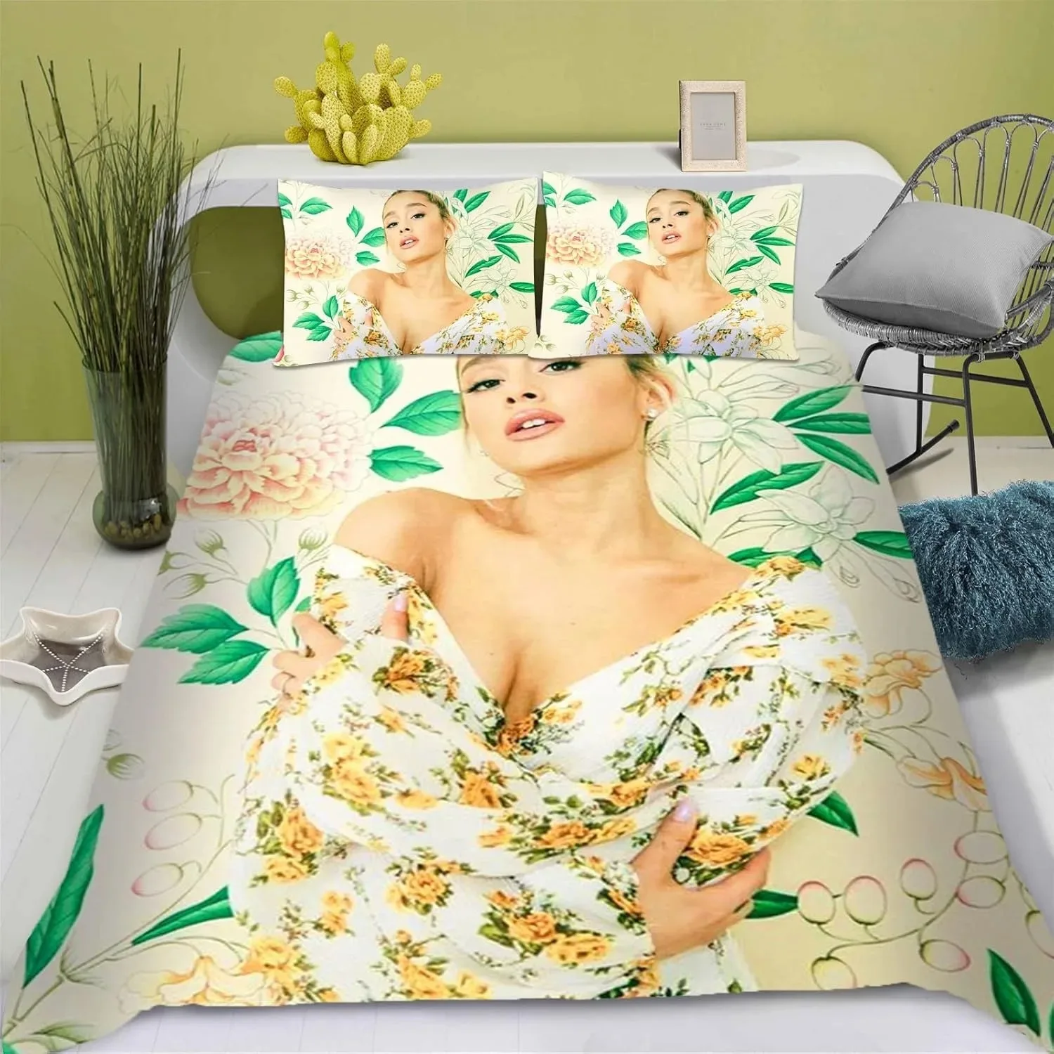 

Singer Ariana grande Duvet Cover Pillowcase Bedding Set Adult Girls Bedroom Decoration Girl Gift Single Twin King Size