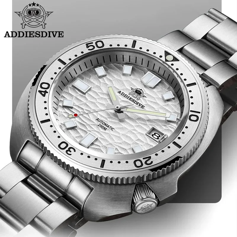 ADDIESDIVE Premium Automatic Mechanical Watch NH35 Sapphire Business Men\'s Watches 200m Waterproof Stainless Steel WristWatches