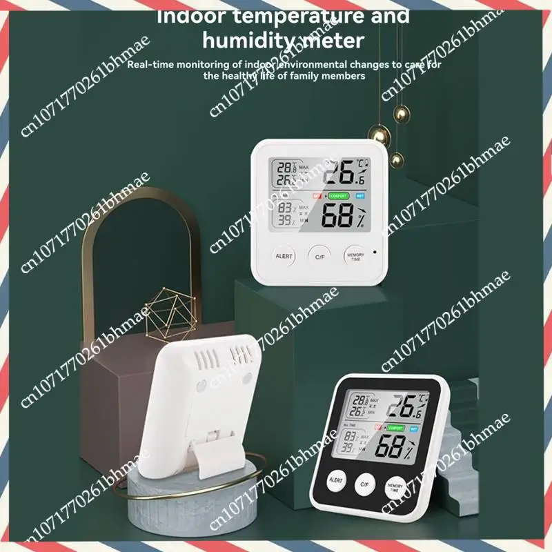 

-A21Z Цифровой мини-термогигрометр Мини-гигрометр Датчик температуры Цифровой мини-термогигрометр для помещения Черный