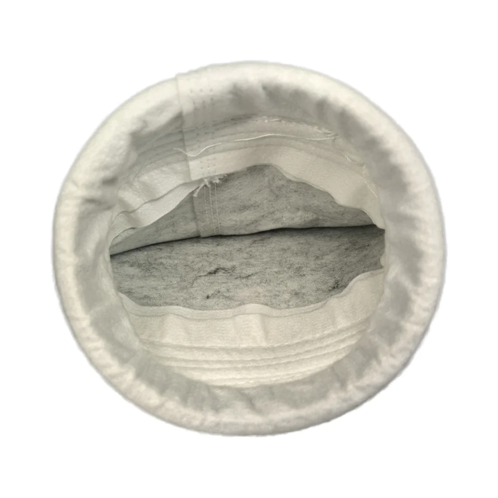 Sacchetto filtro in pellicola antistatica con efficiente filtrazione di particelle di polvere per tessuti di base per collettori di polveri industriali