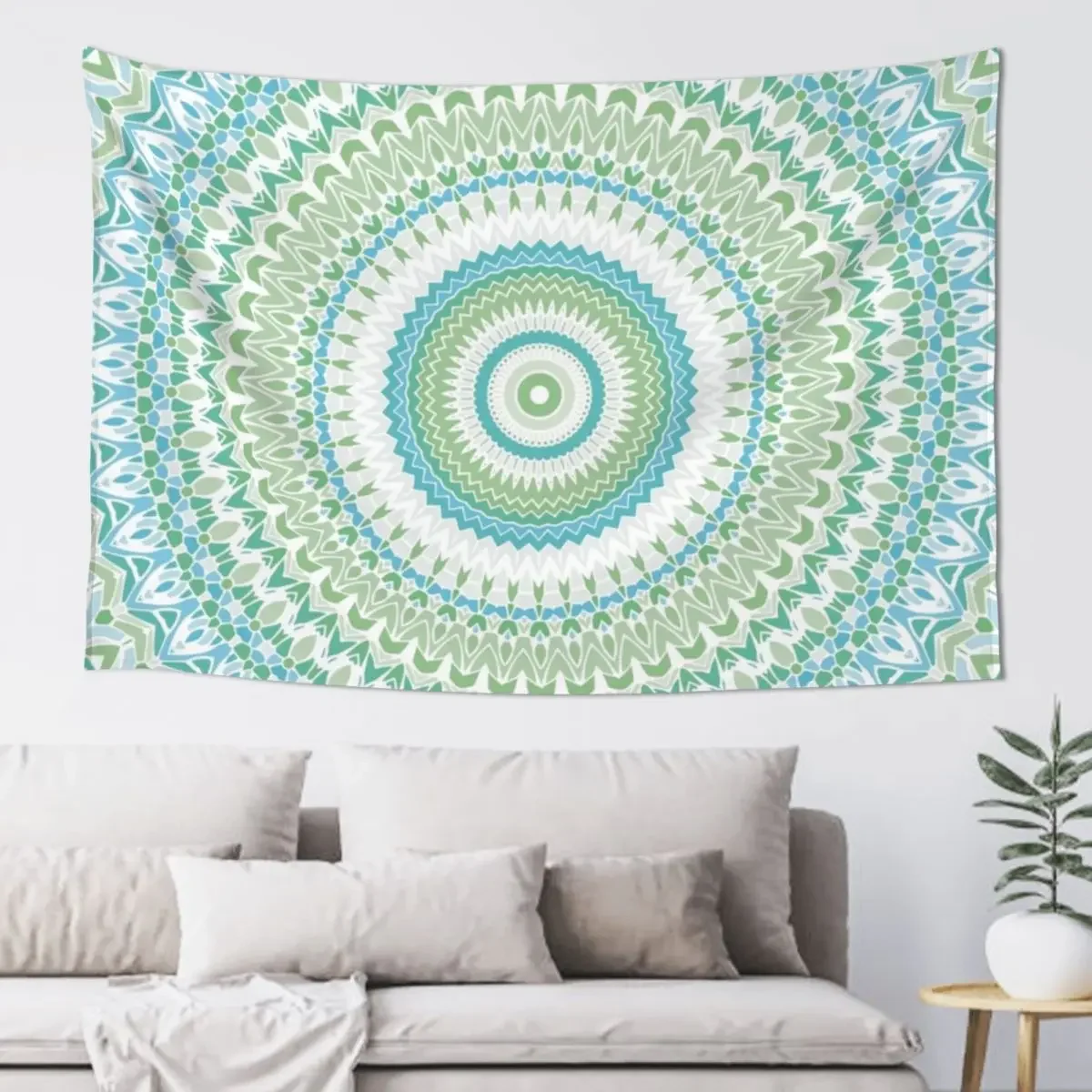 Sea Glass Mandala Tapestry Bedroom Decor Aesthetic Christmas Decoration Room Aesthetic Decor Tapestry