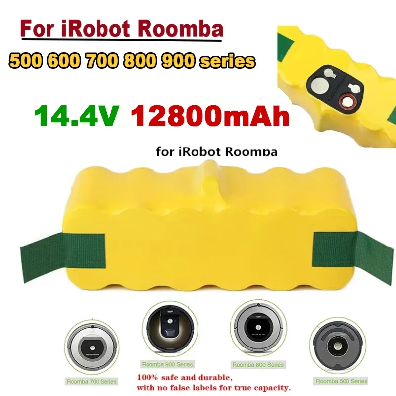 

For irobot Roomba Battery Rechargeable Battery 12800mAh 500 550 560 600 650 698 780 876 900 Series Vacuum Cleaner Battery 14.4V