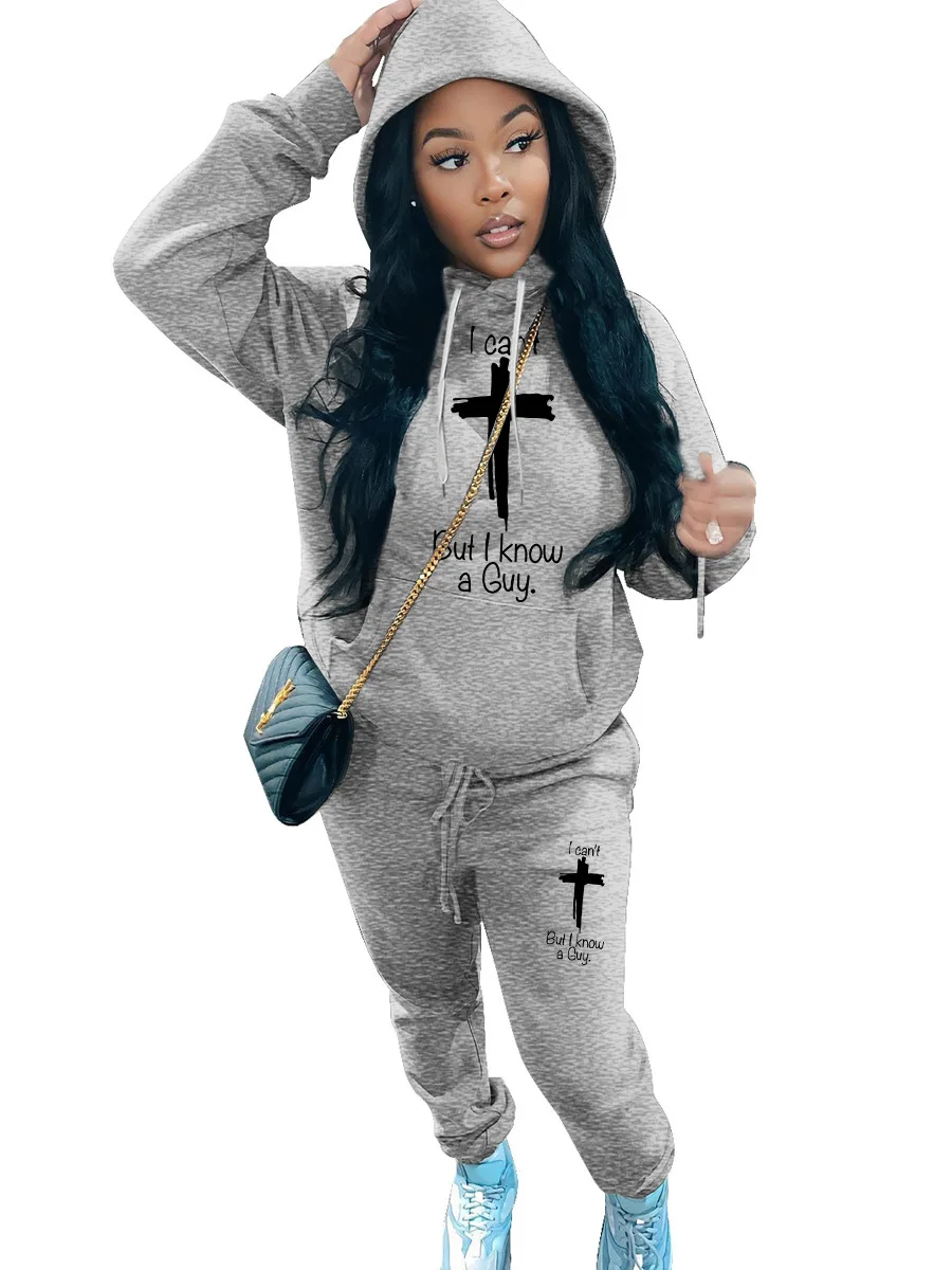 

Women's Tracksuit Casual Women's Sports Suit Loose and Comfortable Daily 2024 Hoodie Two Piece Set Matching Sets