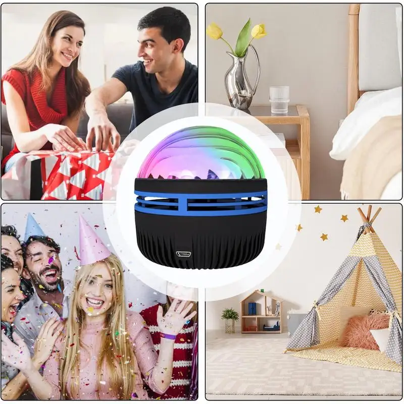 Northern Lights Projector LED Ocean Galaxy Projector 14 Light Effects USB Dimmable Remote Control Projector Night Light