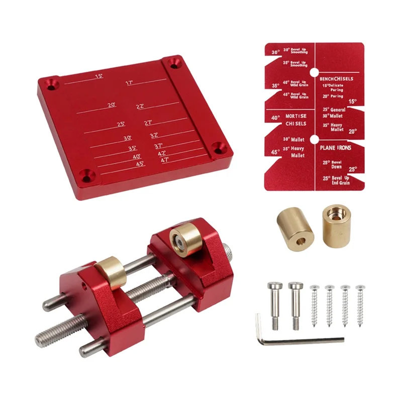 

ABNO-For Woodworking Chisel Sharpening Kit Honing Guide System For Chisels And Planes 5/32" To 3" Chisel Sharpening Holder Guide