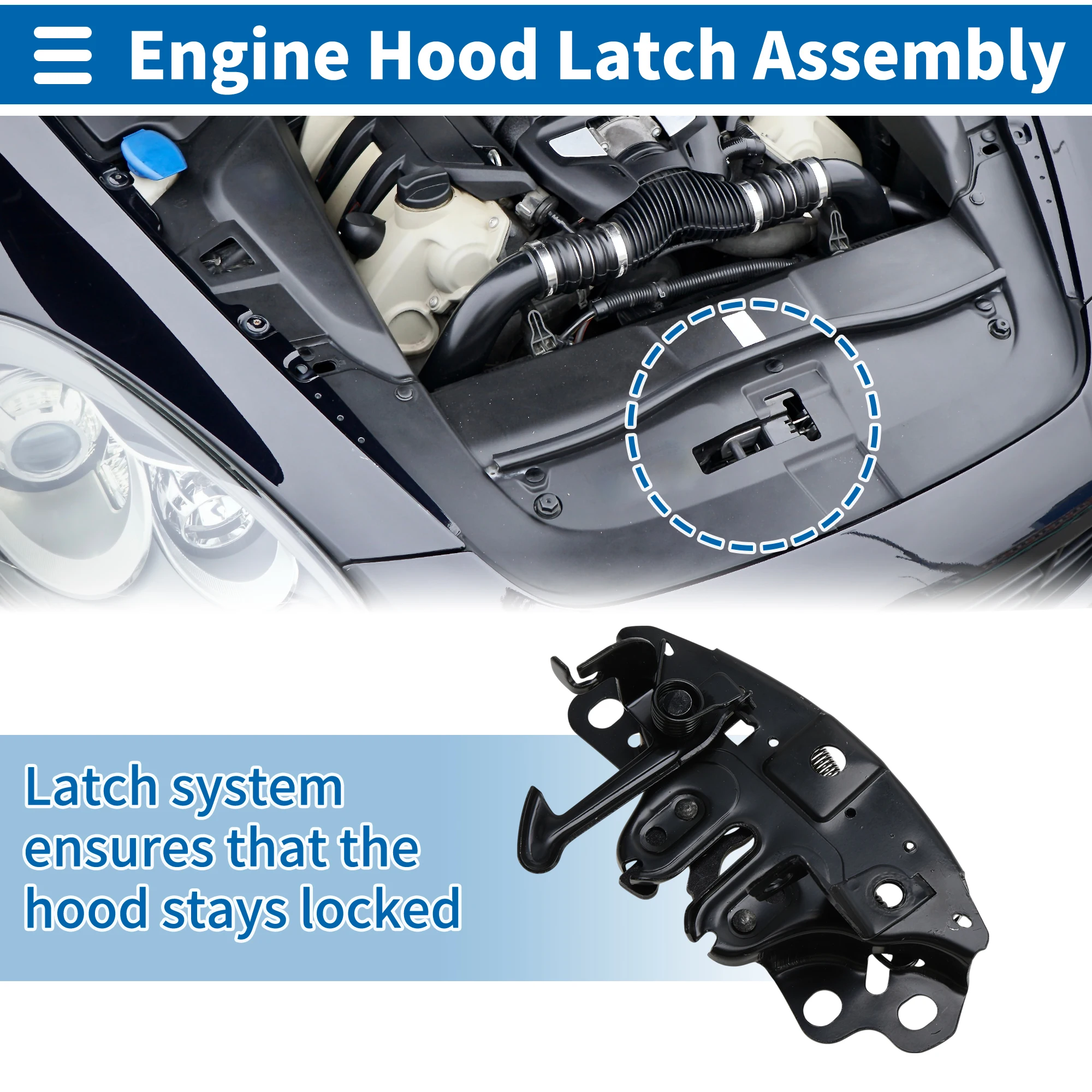 

UXCELL Hood Latch Assembly for Nissan Rogue 2014-2020 No.65601JN24C 1 Pc