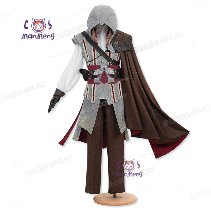 

Убийца 2, игра Ezio Auditore, мужской костюм для косплея, фантазия, боевая форма, костюм на Хэллоуин, карнавал, вечерние маскировка, боевой наряд